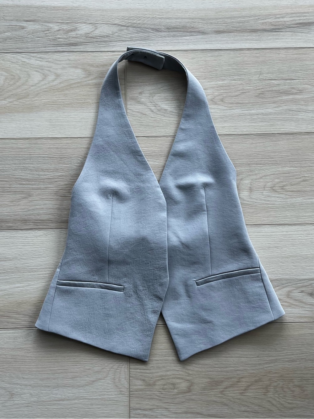 Wilfred Light Gray Backless Halter Vest Going Out Top